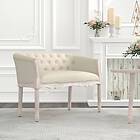 vidaXL Bänk beige 98x56x69 cm linne 344508