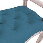 vidaXL Bänk blå 110x45x60 cm sammet 344438
