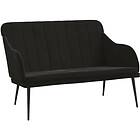 vidaXL Bänk svart 110x76x80 cm sammet 351469