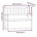 vidaXL Bänk vit 112,5x51,5x96,5 cm massiv furu 823560