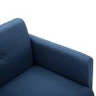 vidaXL 2-sæderssoffa med tygklädsel 115x60x67 cm blå 247180