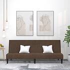 vidaXL Sovesofa 2-sæders brun mikrofibertyg 340659