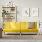 vidaXL Bäddsoffa ljusgul tyg 351885