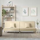 vidaXL Bäddsoffa gräddvit tyg 351903