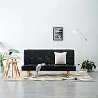 vidaXL Bäddsoffa konstläder svart 247026