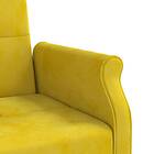 vidaXL Sovesofa med dynor gul sammet 351862