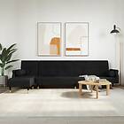 vidaXL L-formad soffa svart 271x140x70 cm sammet 3157224