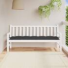vidaXL Bänkdyna för trädgården svart 180x50x7 cm oxfordtyg 314975