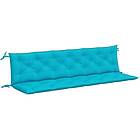 vidaXL Bänkdynor 2 st turkos 200x50x7 cm tyg 361753