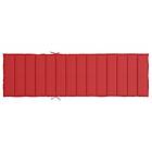 vidaXL Solsängsdyna röd 200x60x3 cm oxfordtyg 314209