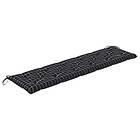 vidaXL Bänkdyna för trädgården svartrutig 180x50x7 cm oxfordtyg 361634