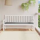 vidaXL Bänkdyna för trädgården grå 180x50x3 cm oxfordtyg 43196