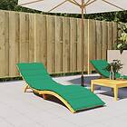 vidaXL Solsängsdyna grön 200x50x3 cm oxfordtyg 314193