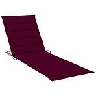 vidaXL Solsängsdyna vinröd 200x60x3 cm oxfordtyg 314212