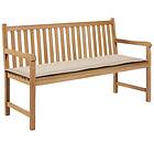 vidaXL Bänkdyna för trädgården gräddvit 150x50x3 cm oxfordtyg 43199