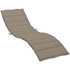 vidaXL Solsängsdyna taupe 200x50x3 cm oxfordtyg 314196