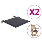 vidaXL Stolsdynor 2 st antracit 40x40x3 cm oxfordtyg 314002