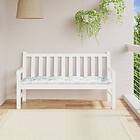 vidaXL Bänkdyna för trädgården bladmönster 150x50x7 cm oxfordtyg 361617