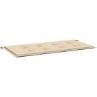 vidaXL Bänkdyna för trädgården taupe 120x50x3 cm oxfordtyg 47626