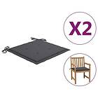 vidaXL Stolsdynor 2 st antracit 50x50x3 cm oxfordtyg 47602