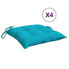 vidaXL Stolsdynor 4 st turkos 50x50x7 cm oxfordtyg 361562