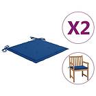 vidaXL Stolsdynor 2 st kungsblå 50x50x3 cm oxfordtyg 314059