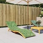 vidaXL Solsängsdyna bladmönster oxfordtyg 361447