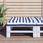 vidaXL Palldyna blå&vit randig 80x80x12 cm tyg 360506