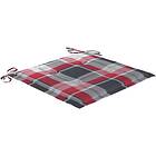 vidaXL Stolsdynor 4 st rödrutig 40x40x3 cm oxfordtyg 314033