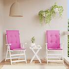 vidaXL Stolsdynor 2 st rosa 120x50x3 cm tyg 361268