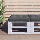 vidaXL Palldyna 60 x 10 cm grå tyg 40968