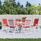 vidaXL Stolsdynor 6 st röd 120x50x3 cm tyg 314110