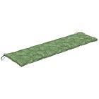 vidaXL Bänkdyna för trädgården bladmönster 180x50x7 cm oxfordtyg 361637