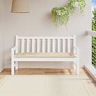 vidaXL Bänkdyna för trädgården beige 150x50x7 cm oxfordtyg 314959
