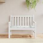 vidaXL Bänkdyna för trädgården bladmönster 120x50x3 cm oxfordtyg 361138