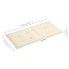 vidaXL Stolsdynor 2 st gräddvit 100x50x3 cm oxfordtyg 47552