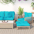 vidaXL Dyna för pallsoffa turkos 60x61,5x10 cm Oxford-tyg 360899