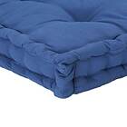 vidaXL Dyna till pallsoffa bomull 120x40x7 cm ljusblå 48687