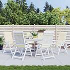 vidaXL Stolsdynor 6 st gräddvit 120x50x3 cm tyg 314106