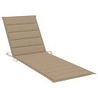 vidaXL Solsängsdyna beige 200x60x3 cm oxfordtyg 314206