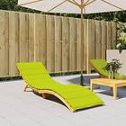 vidaXL Solsängsdyna ljusgrön 200x50x3 cm oxfordtyg 314199
