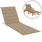 vidaXL Solsängsdyna beige 200x50x3 cm oxfordtyg 314191