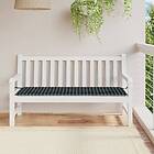 vidaXL Bänkdyna för trädgården svartrutig 150x50x3 cm oxfordtyg 361158
