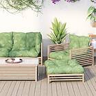 vidaXL Dyna för pallsoffa bladmönster 60x61,5x10 cm Oxford-tyg 360897