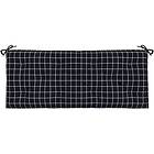 vidaXL Bänkdyna svartrutig 120x50x7 cm tyg 361596