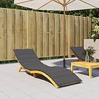 vidaXL Solsängsdyna antracit 200x50x3 cm oxfordtyg 314188