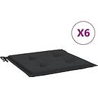 vidaXL Stolsdynor 6 st svart 50x50x3 cm oxfordtyg 314053
