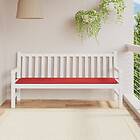 vidaXL Bänkdyna för trädgården röd 180x50x3 cm oxfordtyg 43212