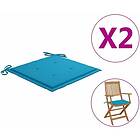 vidaXL Stolsdynor 2 st blå 40x40x3 cm oxfordtyg 314010