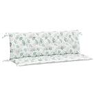 vidaXL Bänkdynor 2 st bladmönster 150x50x7 cm tyg 361712
